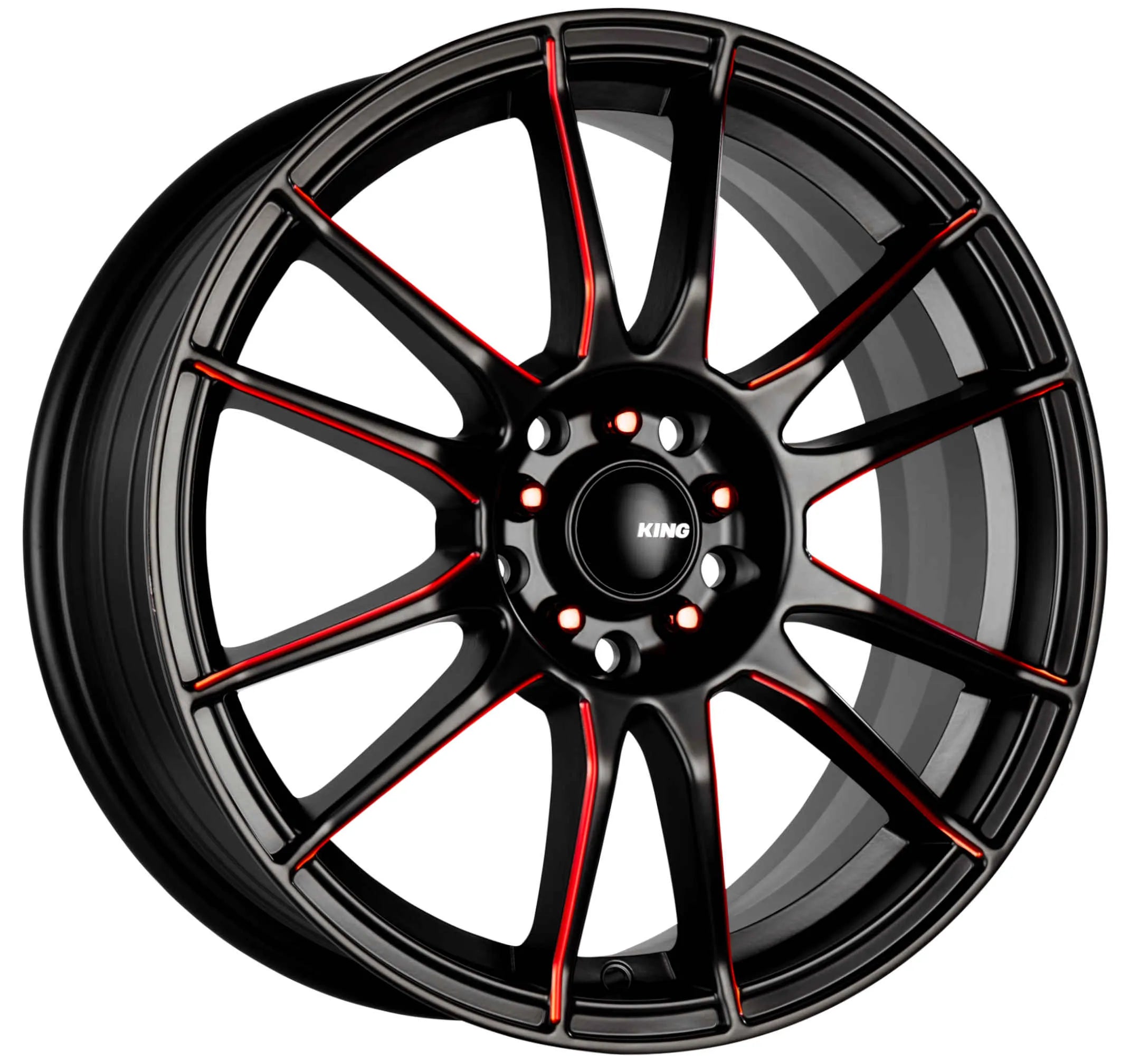 King Wheels CIRCUIT - Black with Red