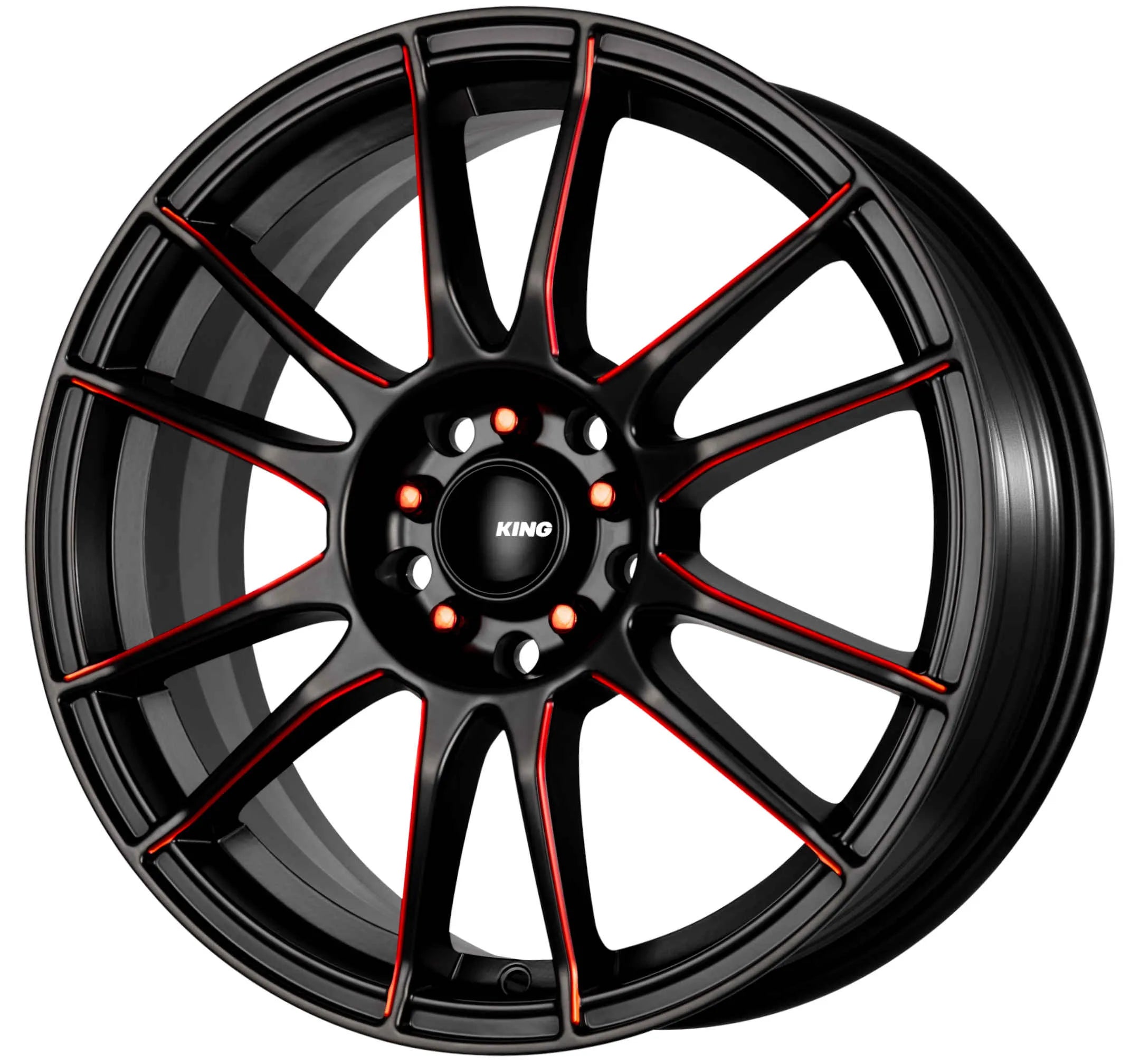 King Wheels CIRCUIT - Black with Red