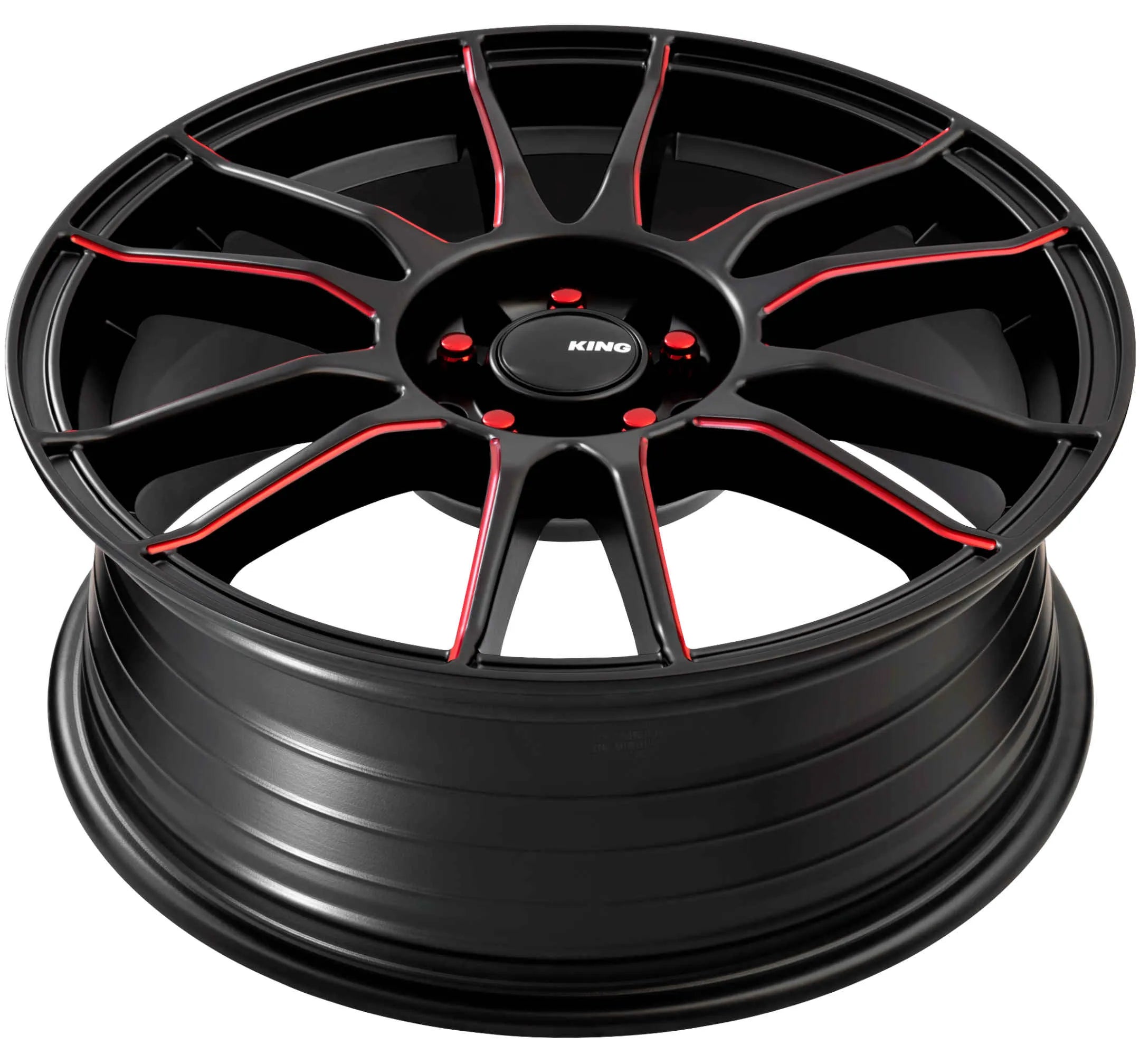 King Wheels CIRCUIT - Black with Red