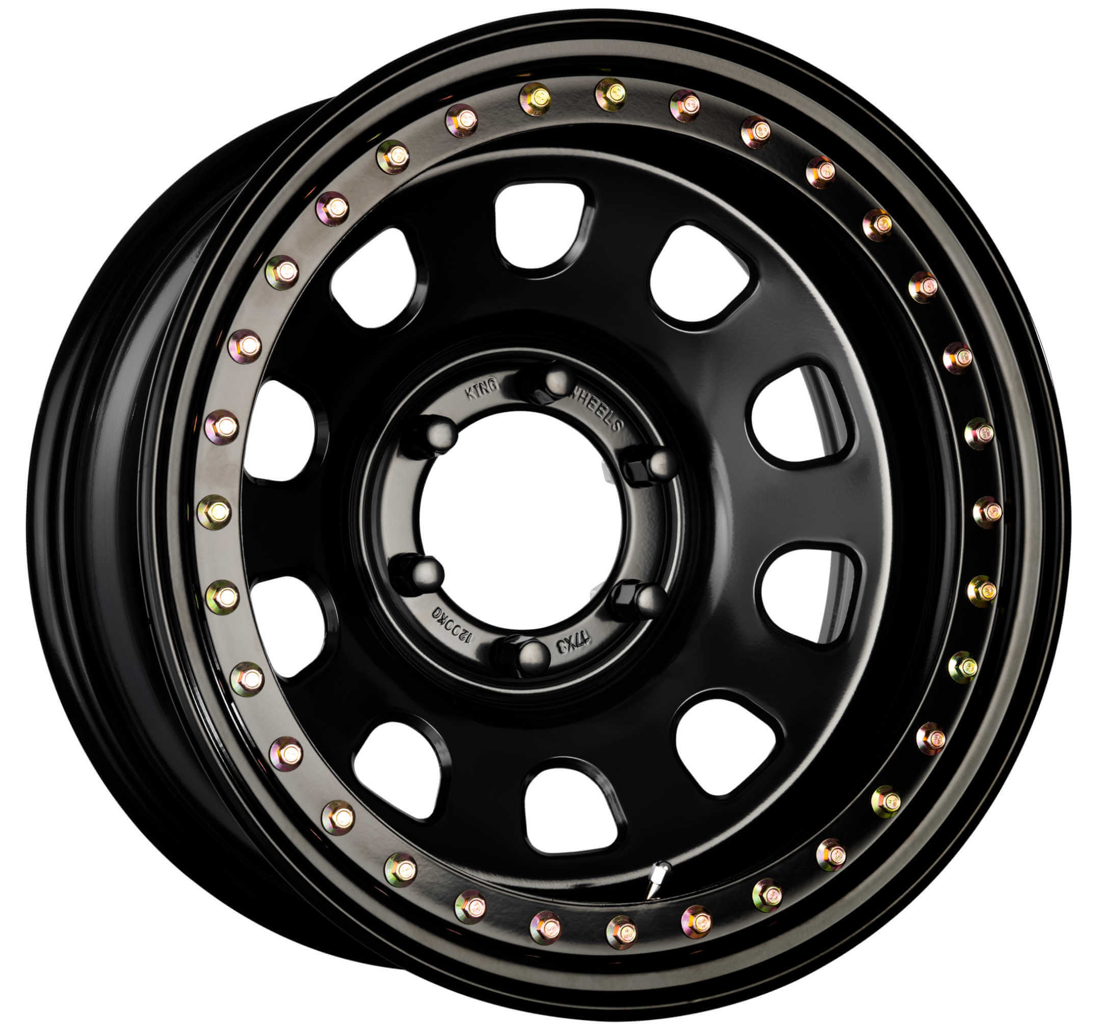 KING Wheels STEEL BEADLOCK D-HOLE - Black