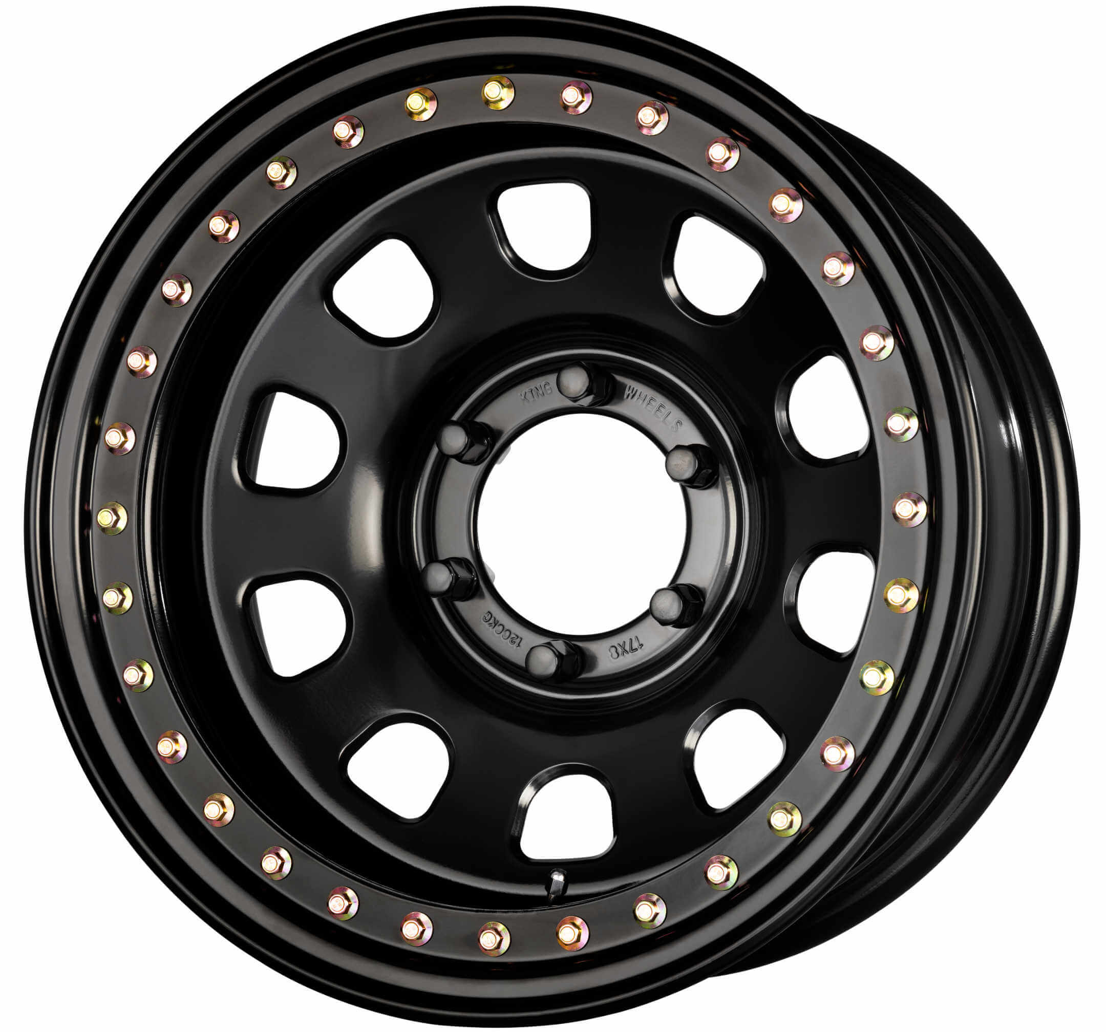 KING Wheels STEEL BEADLOCK D-HOLE - Black