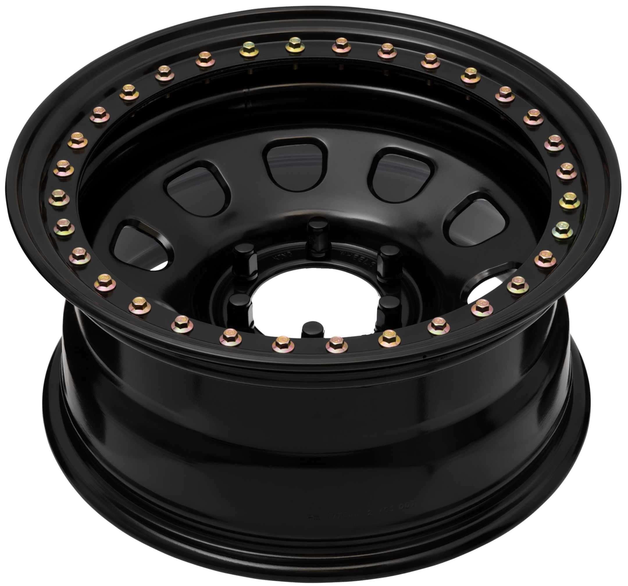 KING Wheels STEEL BEADLOCK D-HOLE - Black