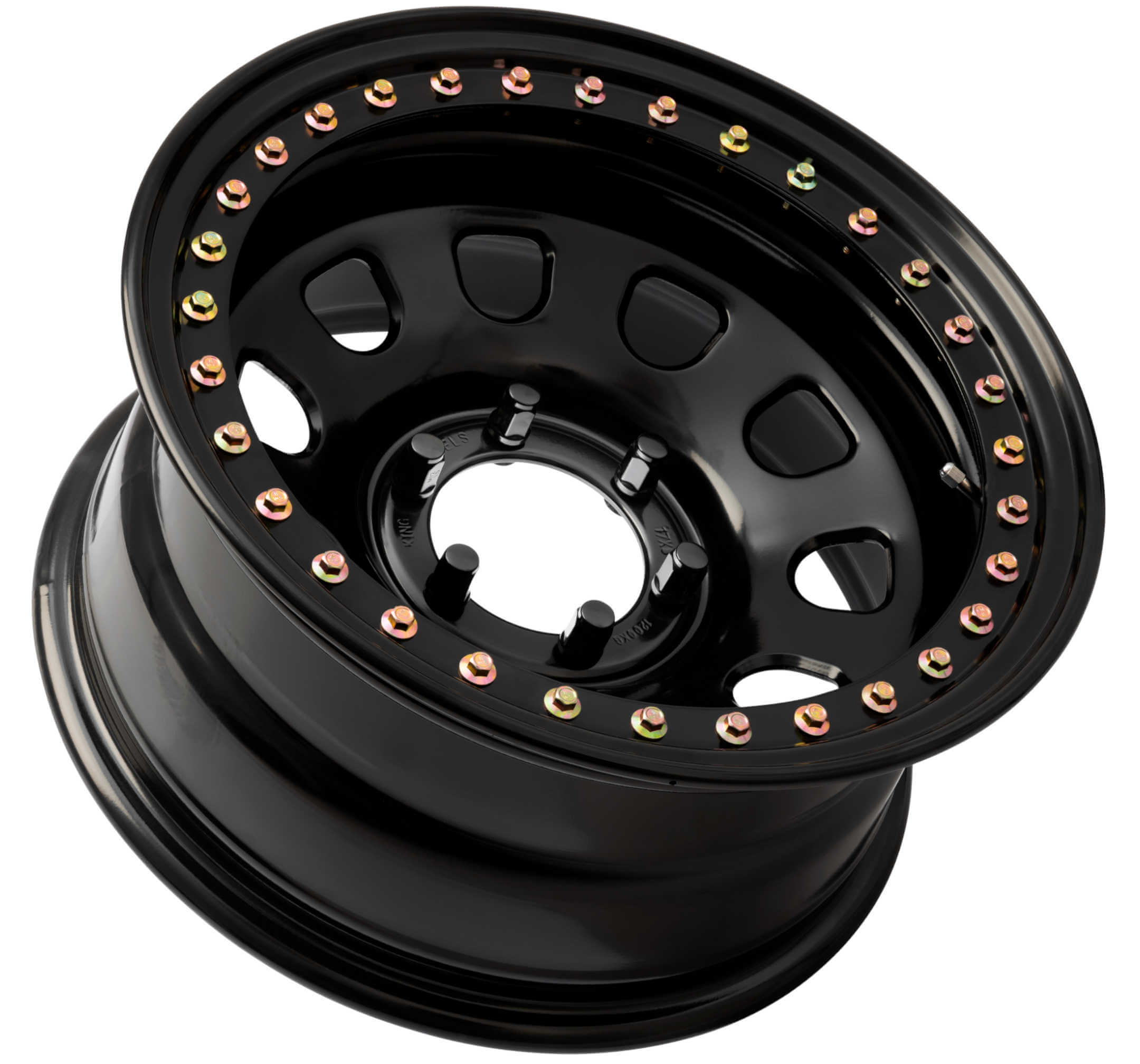 KING Wheels STEEL BEADLOCK D-HOLE - Black