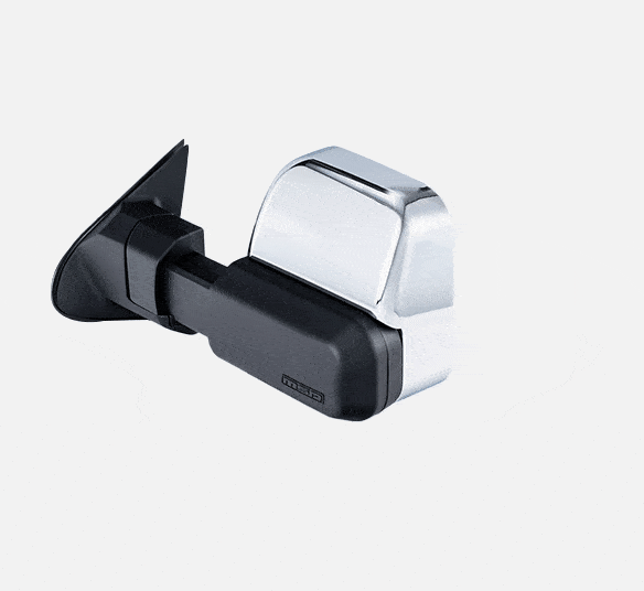 MSA 4x4 Towing mirrors to suit - FORD RANGER, 2012 - MAY 2022. CHROME, ELECTRIC