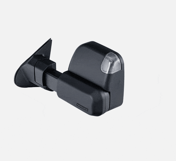 MSA 4x4 Towing Mirrors - NISSAN NAVARA NP300 2015 - 11/2020. BLACK, ELECTRIC, HEATED, INDICATORS, CAMERA, POWERFOLD