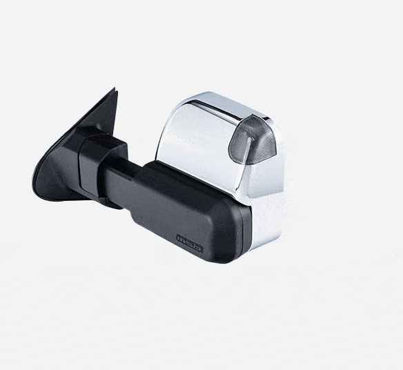 MSA 4x4 Towing Mirrors - PY FORD RANGER/UB FORD EVEREST 06/22-CURR - CHROME, ELECTRIC, INDICATOR, HEAT, BSM, POWERFOLD, TEMP SENSOR